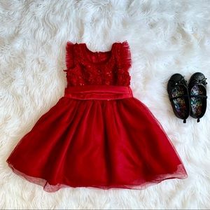 Red Sequin holiday dress 2t